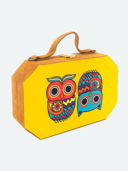 NR by Nidhi Rathi - Printed Yellow Clutch
