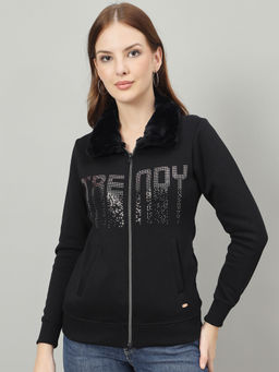 Duke - Women Black Full Zip Regular Jacket