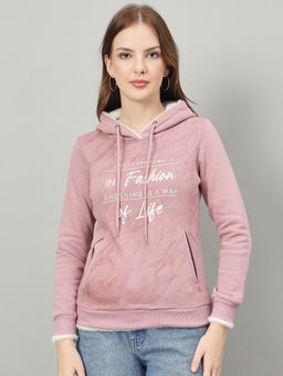 Duke - Women Pink Hooded Regular Sweatshirt