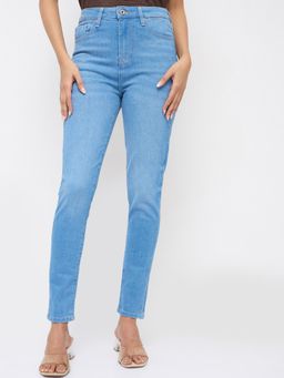 Spykar - Women Blue Solid Super Skinny Fit High Rise Jeans