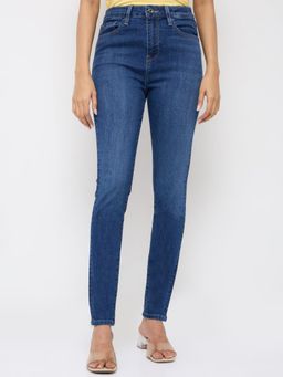 Spykar - Women Blue Solid Super Skinny Fit High Rise Jeans