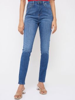 Spykar - Women Blue Solid Super Skinny Fit High Rise Jeans