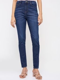 Spykar - Women Blue Solid Super Skinny Fit High Rise Jeans