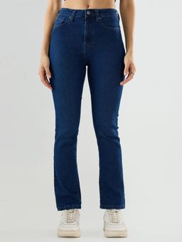 Spykar - Women Blue Solid Boot Cut Fit High Rise Jeans