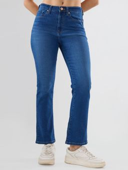 Spykar - Women Blue Solid Skinny Fit High Rise Jeans