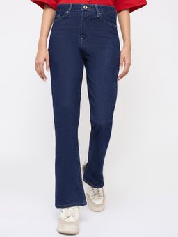 Spykar - Women Blue Solid Boot Cut Fit High Rise Jeans