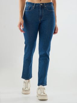 Spykar - Women Blue Solid Slim Fit Mid Rise Jeans