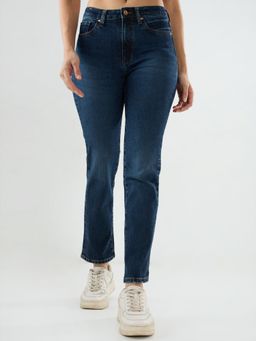 Spykar - Women Blue Solid Slim Fit Mid Rise Jeans