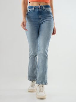 Spykar - Women Blue Solid Boot Cut Fit High Rise Jeans