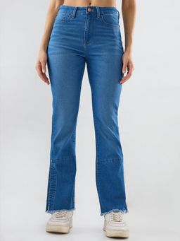 Spykar - Women Blue Solid Boot Cut Fit High Rise Jeans