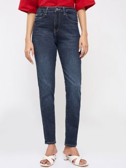 Spykar - Women Blue Solid Skinny Fit High Rise Jeans