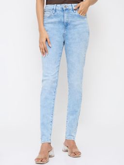 Spykar - Women Blue Solid Skinny Fit High Rise Jeans