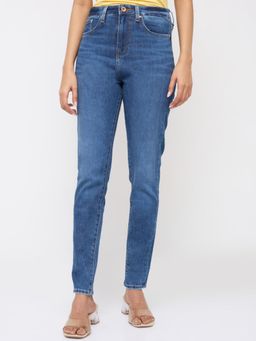 Spykar - Women Blue Solid Super Skinny Fit High Rise Jeans