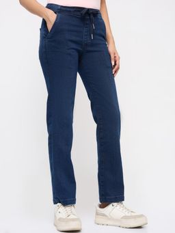 Spykar - Women Blue Solid Slim Fit Mid Rise Jeans