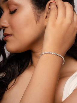 Silberry - 925 Sterling Silver Sage Tennis Bracelet