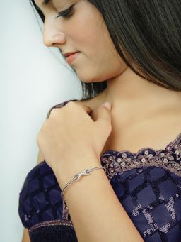 Silberry - 925 Sterling Silver Infinity Loop Kada