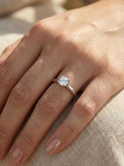 Silberry - 925 Sterling Silver White Prism Ring