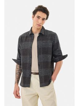 Snitch - Black Stripes Full Sleeves Regular Shirt for Men