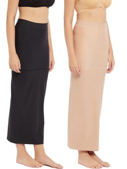 Secrets By ZeroKaata - Women Assorted Solid Saree Petticoat - Multi-Color (Set of 2)