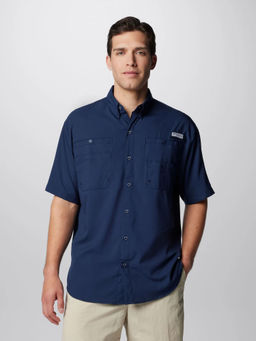 Columbia - Men Blue Omni-Shade Tamiami Ii Short Sleeve Shirt