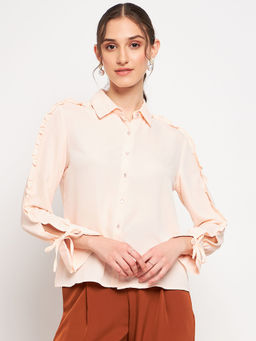 Madame - Light Peach Full Sleeve Shirt