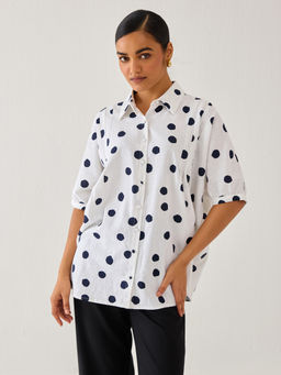 Ancestry - White Polka Dots Anti Fit Shirt