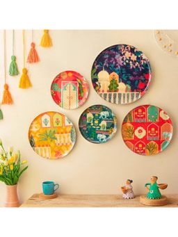 Ritualistic - Vintage India Wall Plates for Home Decoration Wall Decor Items (Set Of 5)