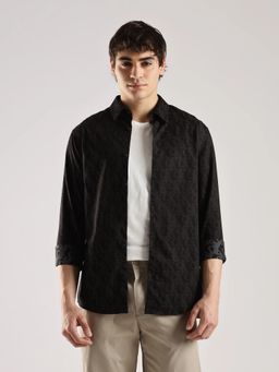 Calvin Klein - Black Logo Regular Fit Cotton Shirt