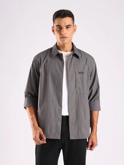 Calvin Klein - Solid Relaxed Fit Cotton Grey Shirt