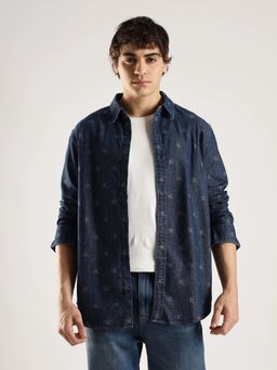 Calvin Klein - Logo Regular Fit Cotton Blue Shirt