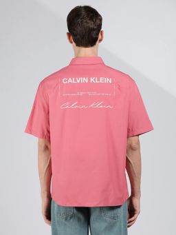 Calvin Klein - Solid Relaxed Fit Cotton Pink Shirt