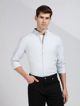 Calvin Klein - Solid Regular Fit Cotton Blue Shirt