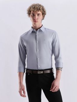 Calvin Klein - Solid Slim Fit Cotton Lavender Shirt