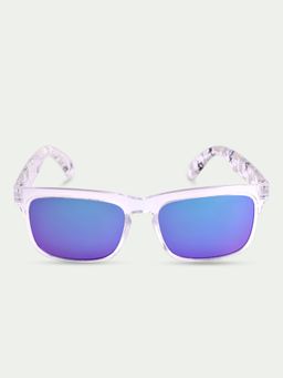 DukieKooky - Kids Blue Lens White Wayfarer Sunglasses DKSG323C