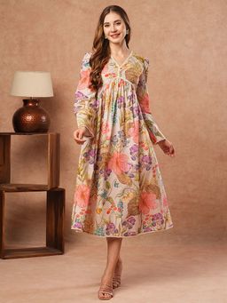 FASHOR - Women Multi-Color Floral Midi Dress