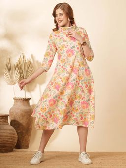 FASHOR - Women Multi-Color Floral Midi Dress
