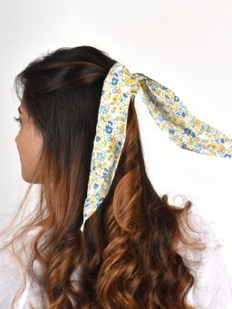 Joker and Witch - Joker & Witch Audra Yellow Florall Scarf Scrunchie