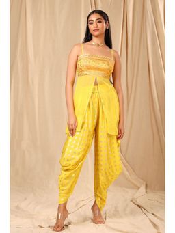 Masaba - Peplum With Cowl Dhoti (Set of 2)