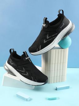 LIBERTY - Mens Black Leap7X Brisk-24 Sports Non Lacing Walking Shoes