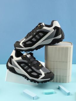 LIBERTY - Mens Light Grey Leap7X East-1 Sports Lacing Running Shoes