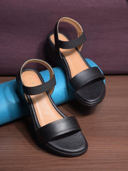 LIBERTY - Womens Black Healers Ldf-22 Casual Wedges Heels