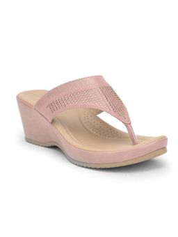 LIBERTY - Womens Pink Healers Mdl-75 Casual Wedges Heels