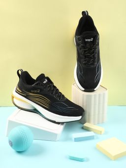 LIBERTY - Mens Black Leap7X Moscow-2 Sports Lacing Running Shoes