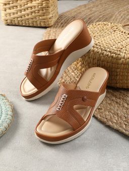 LIBERTY - Womens Tan Healers S172-02 Casual Wedges Heels