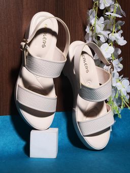 LIBERTY - Womens Beige Healers ST-16 Casual Wedges Heels