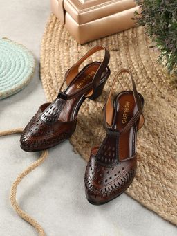 LIBERTY - Womens Brown Healers TLO-41 Casual Block Heels