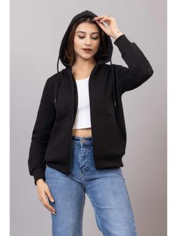 MLADA - Women Black Solid Cotton Jacket