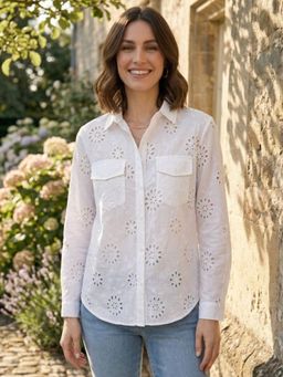 Autumnlane - Perka Merino Schiffli Cotton Shirt
