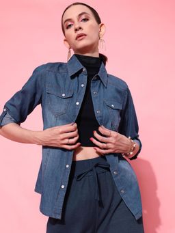 STREET 9 - Women Blue Denim Shirt