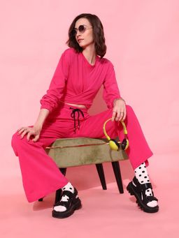 STREET 9 - Women Pink Knotted Sweatshirt